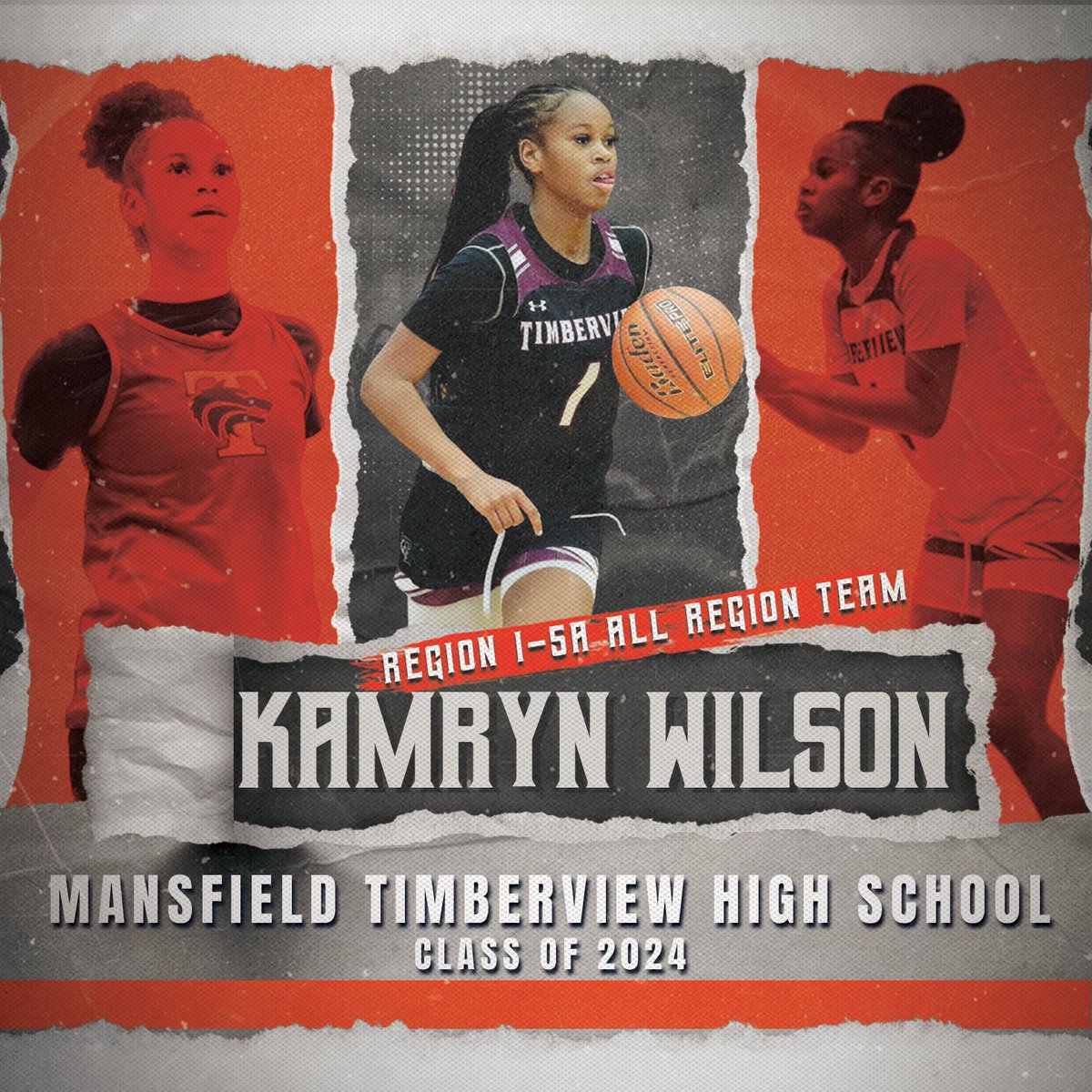 Congratulations to @kamrynwilson22 for being selected to the Texas 5A - Region I All Region Team!! So proud of you! @uiltexas @ladywolfbball @LadyJetsElite