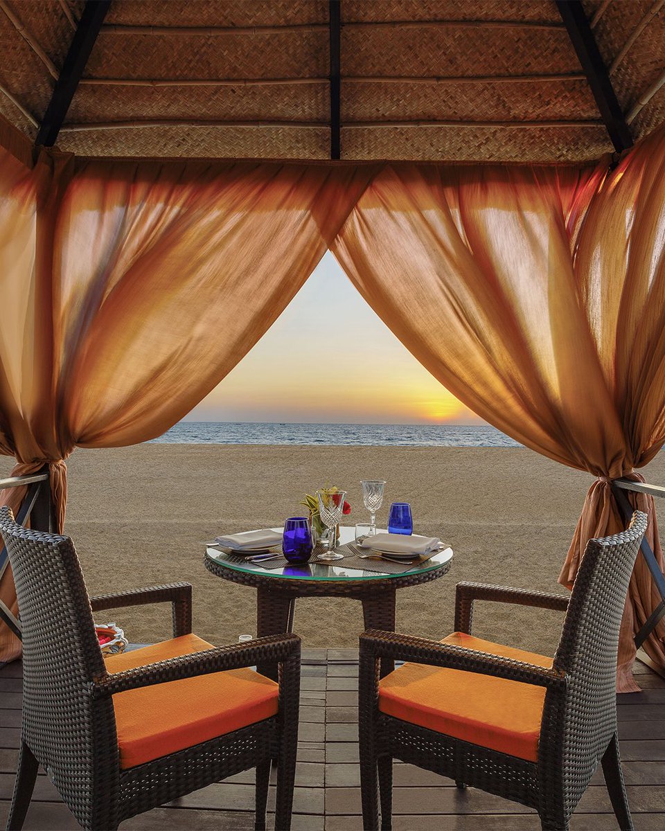 Savour a symphony of delectable delights, while basking in the coastal breeze at our beachfront cabanas. Indulge in this scenic Signature Experience at #ITCGrandGoa. #ResponsibleLuxury #ITCHotels #LuxuryDining #Vacation #Goa #Luxury