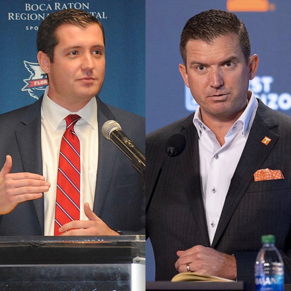 VolSportsNetwrk's tweet image. Fun Fact: #FAU’s AD, Brian White, is the brother of #Tennessee’s AD, Danny White.
The two schools will be facing off Thursday in the Sweet 16.