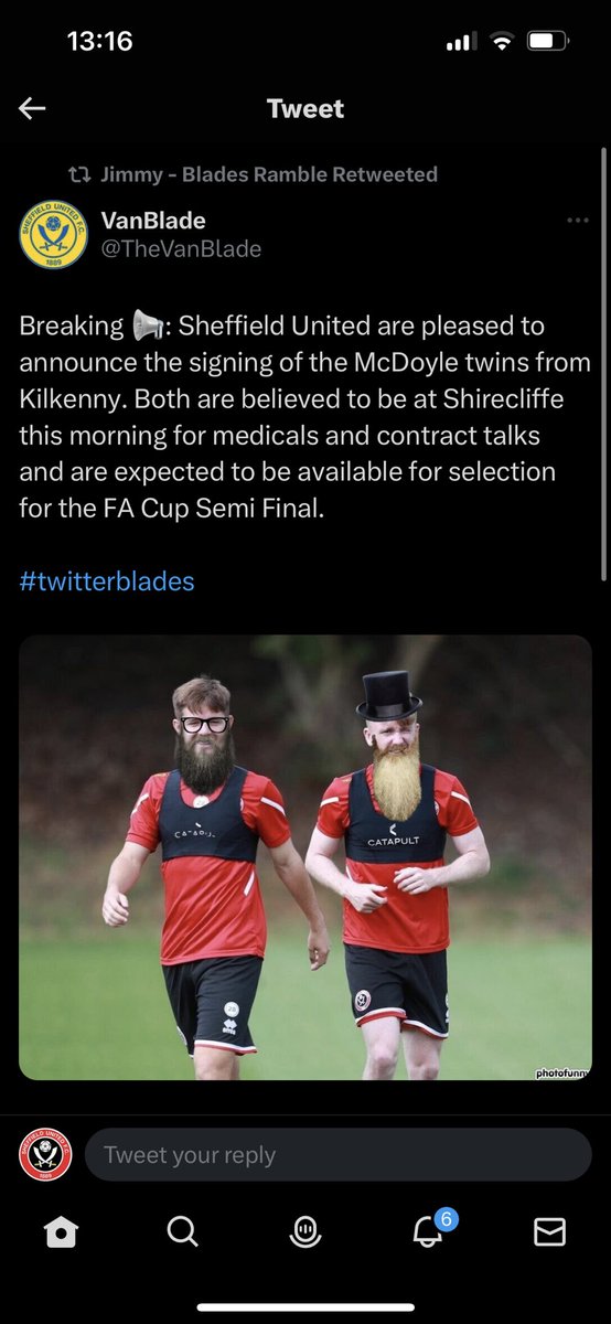 the mcdoyles straight out of kilkenny city know them well first cousins of mine that’s the reason i was at the lane yesterday getting them the move #sufc #twitterblades