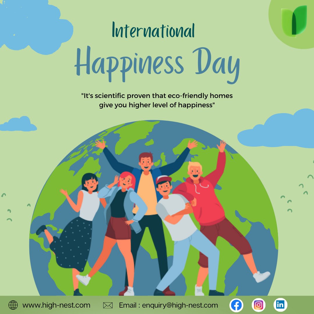 Let's celebrate on the occasion of International Happiness Day☘️
For free consultation: high-nest.com 

✉️ enquiry@high-nest.com

#saveplanet #interiordesign  #environnement #ecofriendly 
#sustainableliving #sustainability #healthyliving #architecture  #sustainablymade