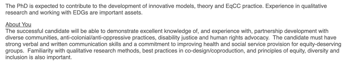 ✨Our team is growing! ✨We are recruiting for a 12-month+ funded postdoctorate fellow to advance EDI scholarship &amp; capacity building <a href="/McMasterU/">McMaster University</a> and contribute to development of innovative models, theory and equity-based co-creation
 
See the posting below. Mosaic Job ID 53354
