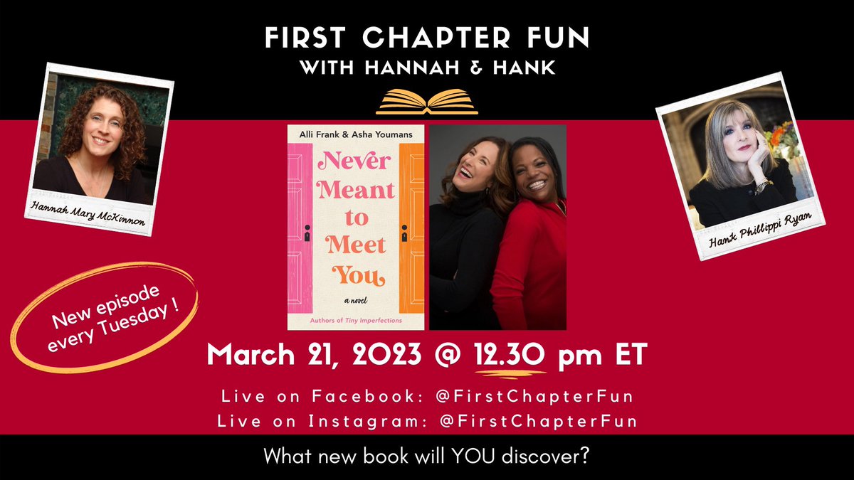 AlliandAsha's tweet photo. Books. Author interactions. Giveaways. All that and @HankPRyan & @HannahMMcKinnon too‼️Sounds like a fabulous Tuesday. #firstchapterfun @lizaroyceagency @AmazonPub https://t.co/YWp6gyfKgO