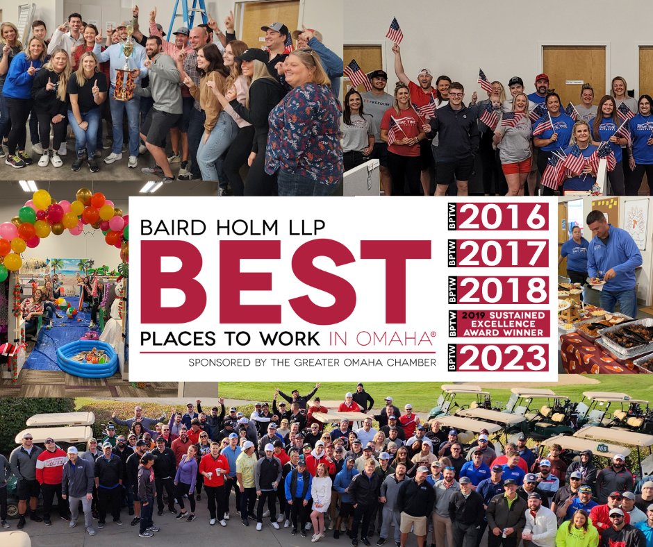 We are excited to announce that  PTH was voted Best Places to Work in Omaha  by Baird Holm, LLP, and the Greater Omaha Chamber! THANK YOU! Through each of you, we can build, support, and protect a culture we are proud of. It is an honor to walk with all of you. 
#BPTWOmaha
