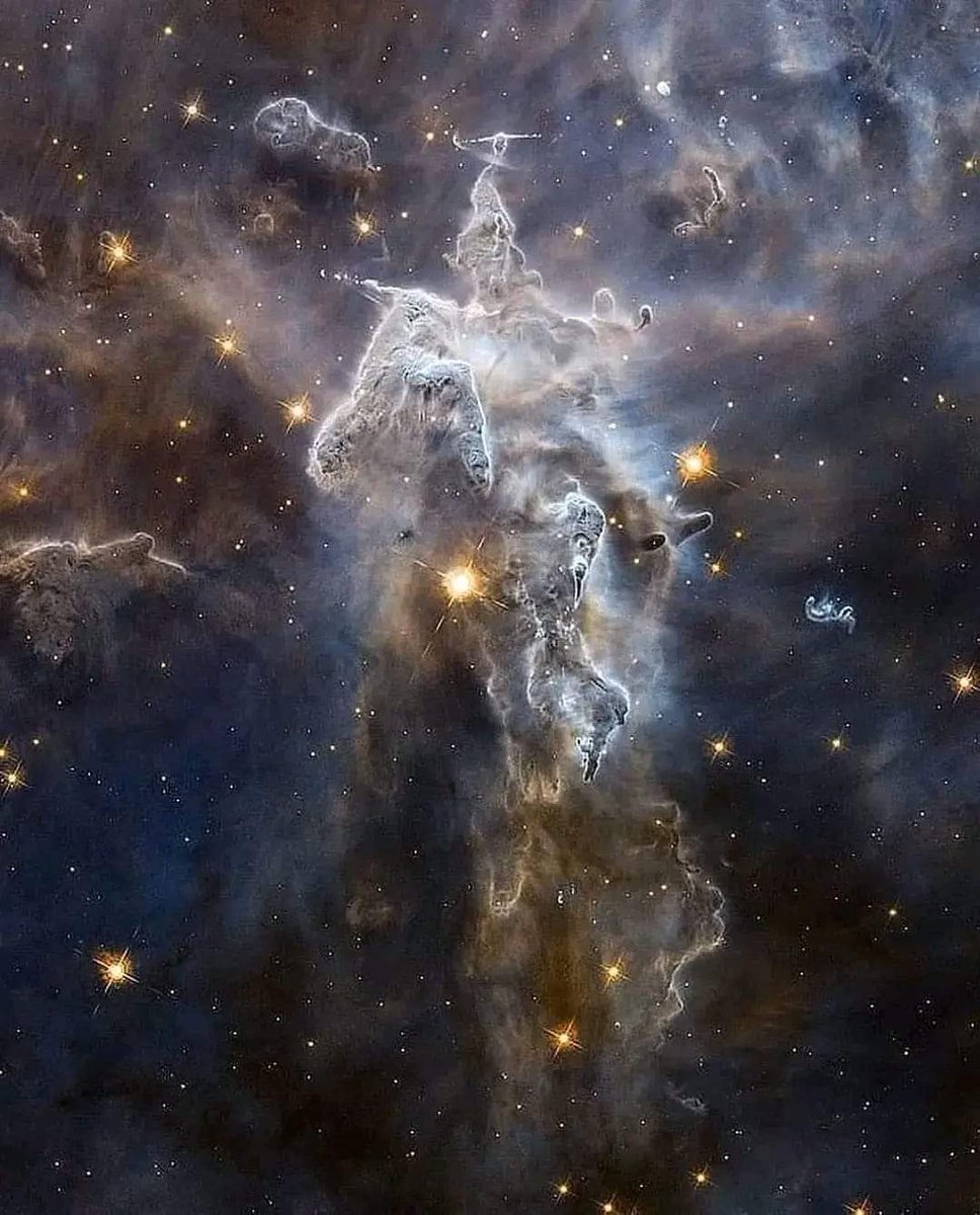 The violent center of the Carina Nebula, a 460 light year wide monster hosting some of the most beautiful gas and dust structures in the Milky Way. 🔭