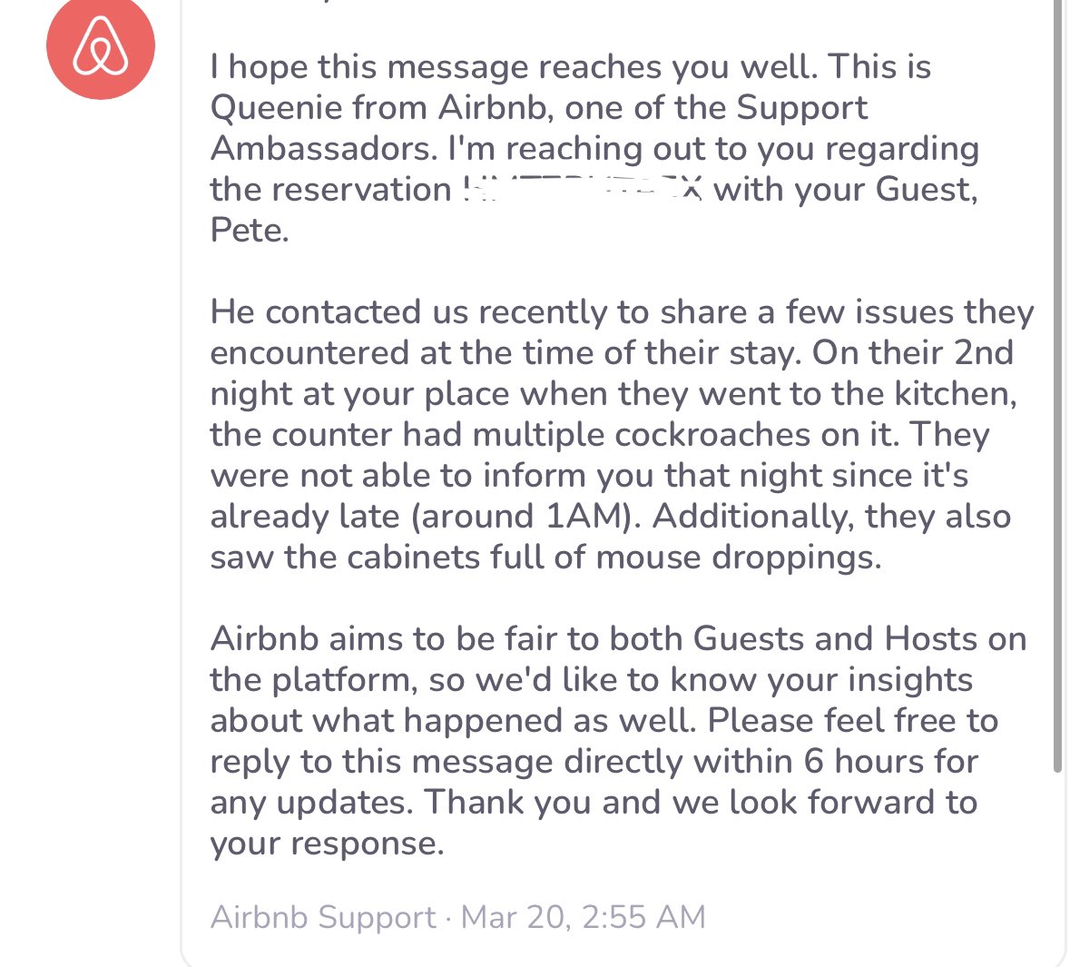 airbnbfraud's tweet photo. And this, ladies and gents, is how @bchesky and @AirbnbHelp make their money. They send you a message at 2am and tell you that if you don’t respond they’ll “give money back to the guest”. Funny thing is that @Airbnb keeps it all #airbnbfraud https://t.co/dJ5htU5FpD