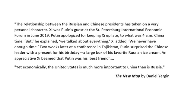 DanielYergin's tweet photo. #Putin and #Xi Meeting: Exactly 10 years ago, Moscow was the first stop on Xi Jinping’s first tour as China's president. But this meeting—their 40th—looms in importance for #Russia and #Ukraine. This excerpt from #TheNewMap provides context: https://t.co/SbvDJV6dQH