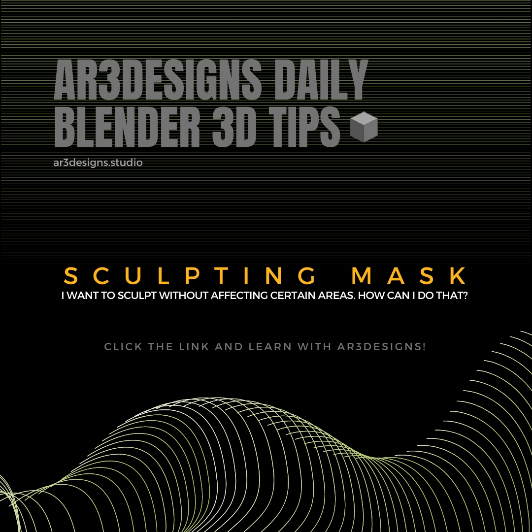 ar3designs's tweet photo. AR3Designs Daily Blender 3D Tips
I WANT TO SCULPT WITHOUT AFFECTING CERTAIN AREAS. HOW CAN I DO THAT?
https://t.co/2JdaWpCwbP

#ar3designs #ar3d #blender #blender3d #3d #tutorial #tips #short #video #youtube #model #3dmodel #modeling #3dmodeling #daily #sculpting #mask #unmask https://t.co/EvvQoTimiv