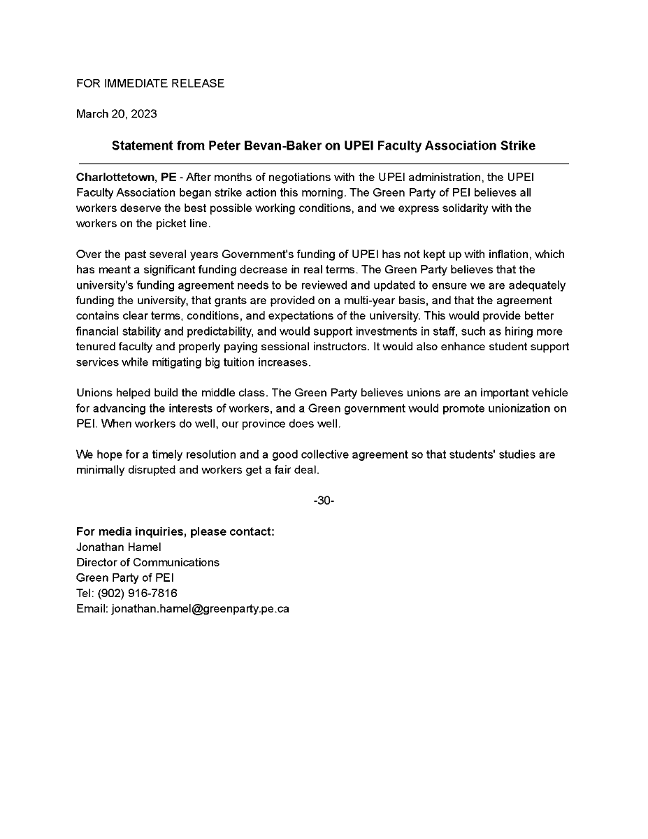 Green Party of PEI tweet media