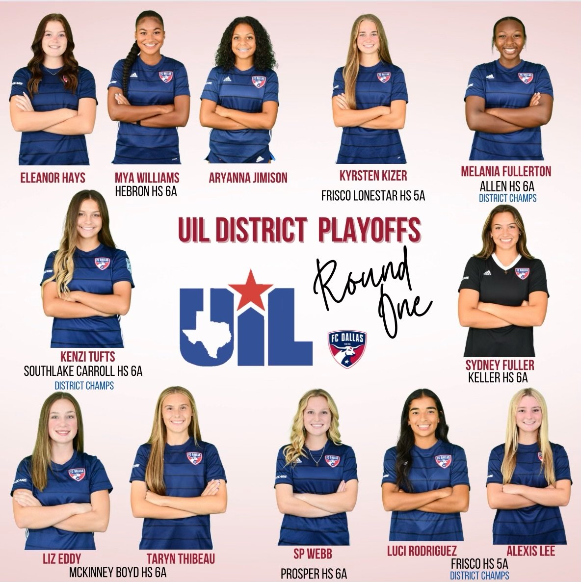 Good luck to all of our players competing in round 1️⃣ of the <a href="/uiltexas/">Texas UIL</a> soccer playoffs this week‼️ #dtid