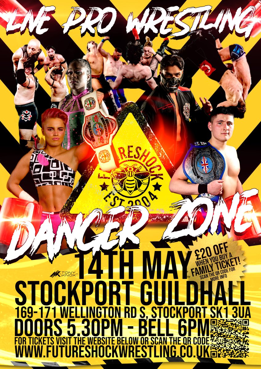 FutureShockWres's tweet photo. Announced for #FSWDangerZone on May 14th...
#ShockwaveGauntlet
@tu_byt v @joekessleruk
& more to come.
15% off ringside before 1st April & limited discount family tickets too!
Tickets: https://t.co/65F5Zj1I9L https://t.co/7AK8Thy1fV