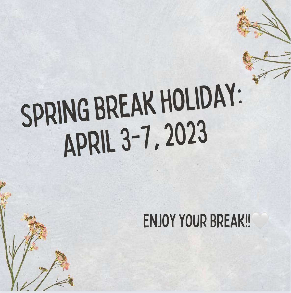 Relax and enjoy your time off!!