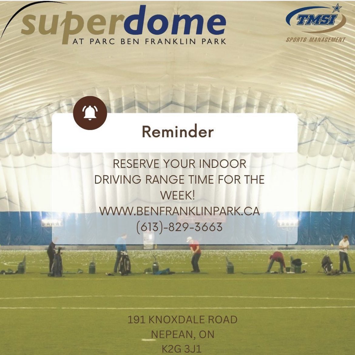 Happy first day of SPRING! 🌸 Reserve your range time at benfranklinpark.ca 📲 
#GolfOttawa #IndoorGolf