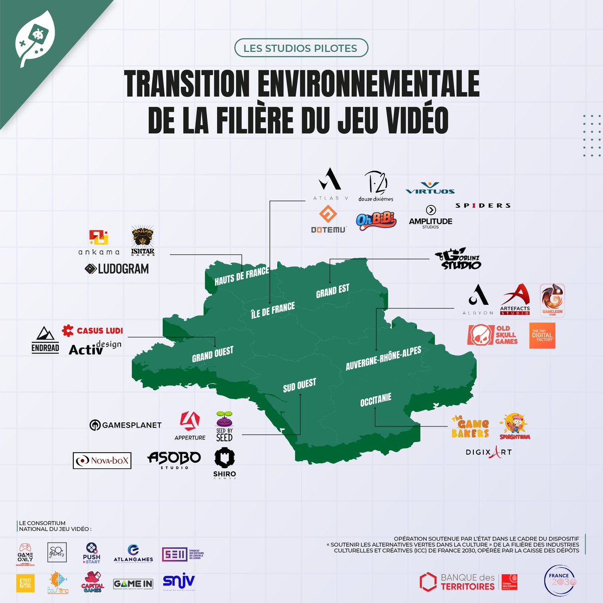 La filière française du jeu vidéo accélère sa transition environnementale en 2023 !🎮

Le Consortium national du jeu vidéo lance la création d’un outil de mesure d’impact environnemental dédié à notre industrie (projet initié dans le cadre du Plan France 2030).📈

👇 1/6