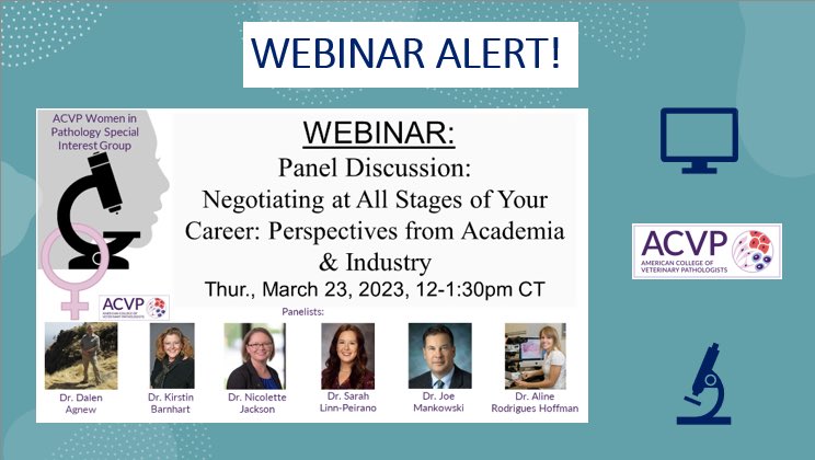 THIS WEEK: Please join us on Thursday, March 23rd (12-1:30 CT) for a session co-hosted with the Society of Toxicologic Pathology.  

This panel discussion will set you up with tips and tools for negotiating throughout your career.

Register via this link: bit.ly/3F6w8MW