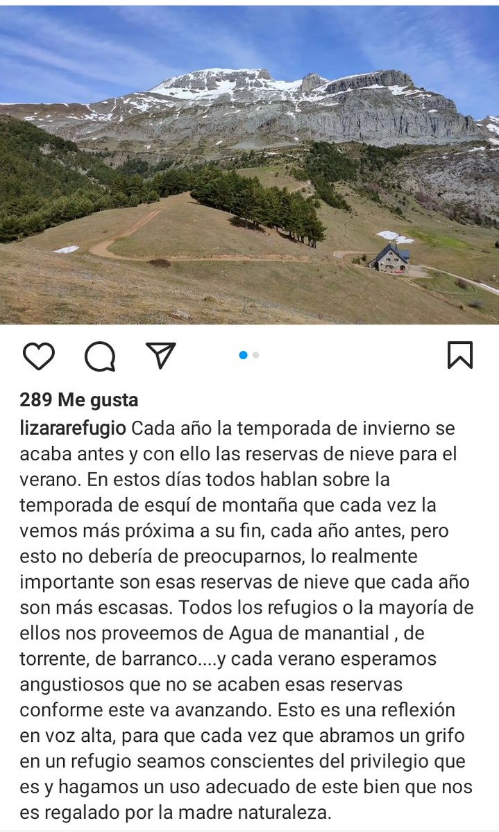 Otro ejemplo más de la precaria situación nivosa en los Pirineos.

Foto e información desde el Refugio de Lizara