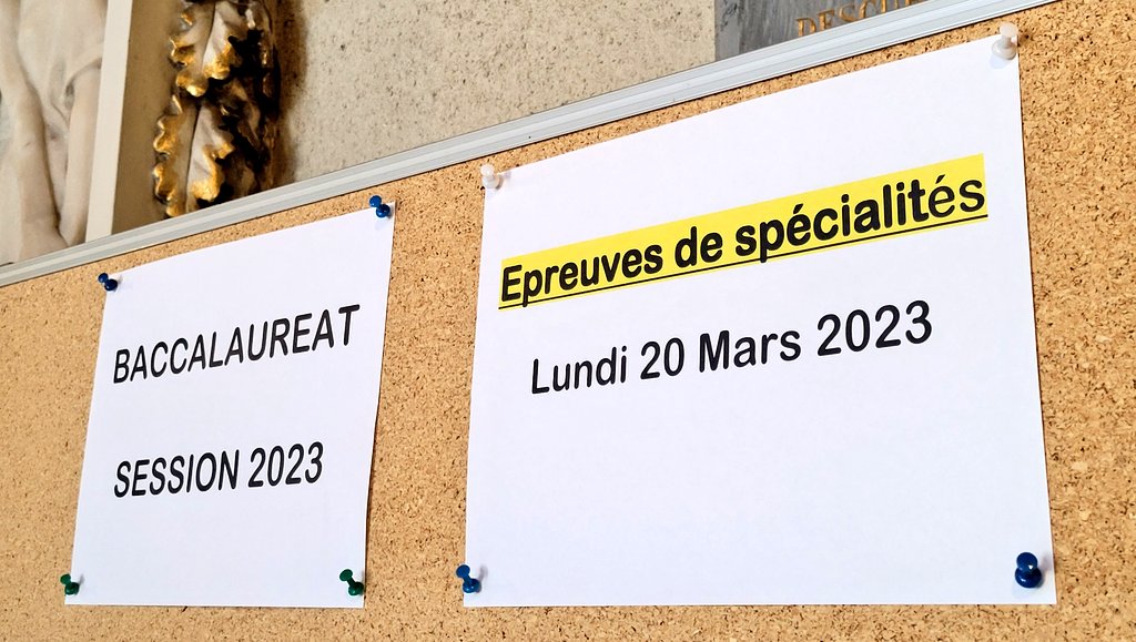 aclimoges's tweet image. Début des épreuves de #spécialités du #Bac2023 au lycée Gay Lussac de #Limoges. La rectrice @CDrucker_Godard présente sur place pour encourager les élèves et remercier les équipes pour l&apos;organisation des épreuves.