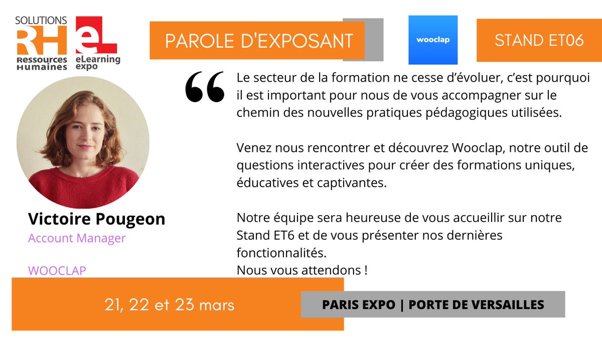wooclapFR's tweet photo. J-1 @eLearn_Expo débute demain à Paris 🤯! L’équipe Wooclap est heureuse de déposer ses bagages à Paris et d’y participer ! C’est parti 🤩
#eLearningExpo #digitallearning #Happy #Paris https://t.co/QvwbNsJJ90