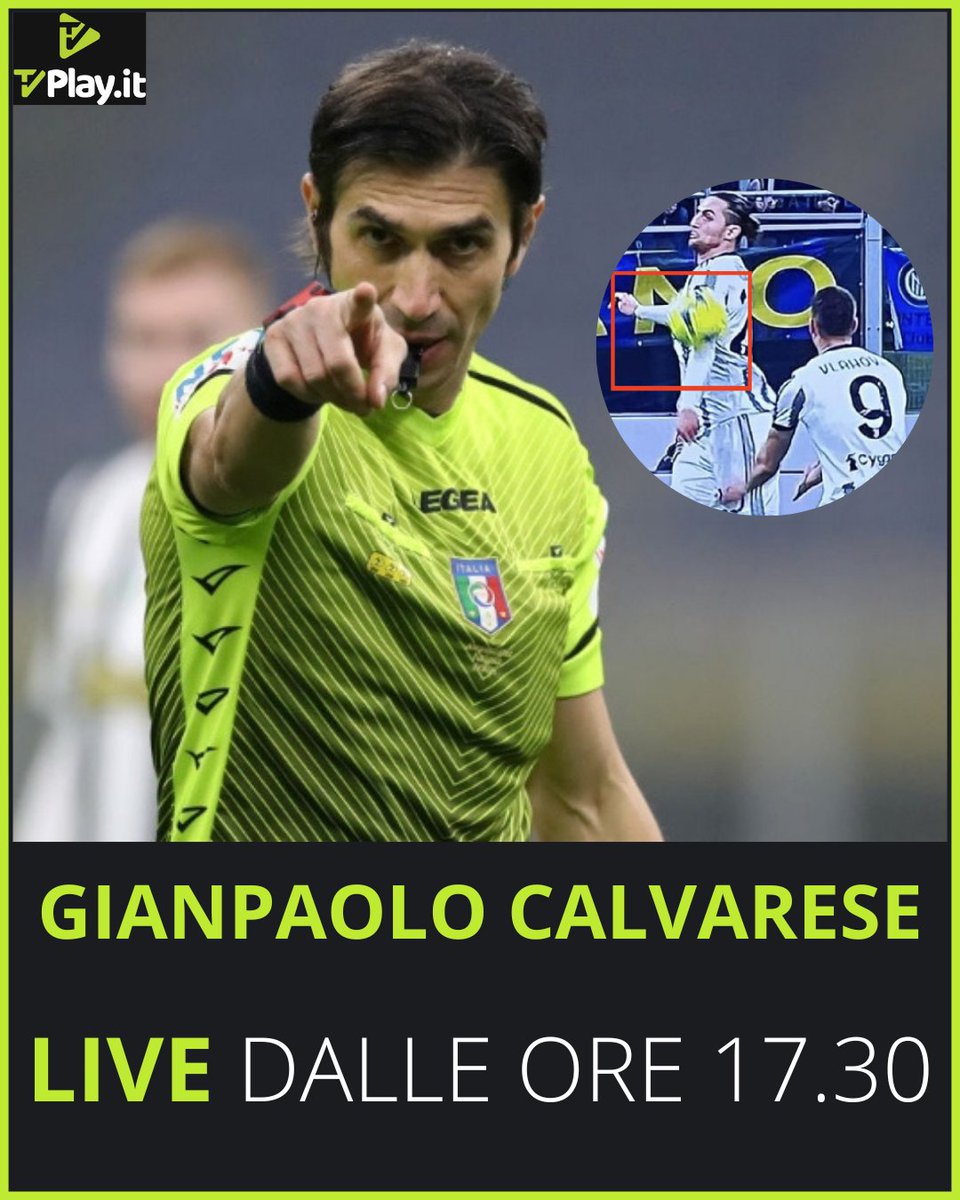 simonzibon's tweet image. 📱Oggi alle 17.30 live su Twitch con l'ex arbitro #Calvarese per discutere dell'episodio contestato che ha deciso il Derby d'Italia

Su @tvplayofficial 

#INTJUV #InterJuve #Rabiot