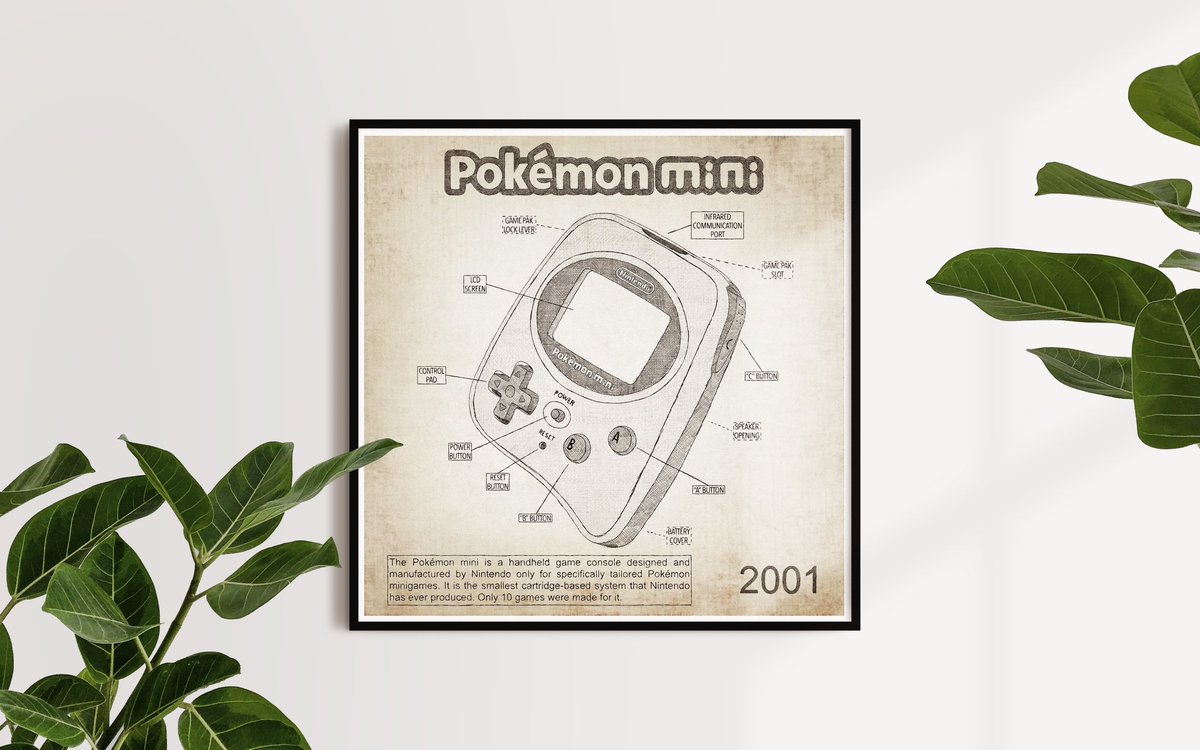telmitto's tweet image. The Pokémon Mini is a handheld game console that was designed and manufactured by Nintendo and themed around the Pokémon media franchise. It is the smallest game system with interchangeable cartridges ever produced by Nintendo. #pokemonmini #pokemon #nintendo