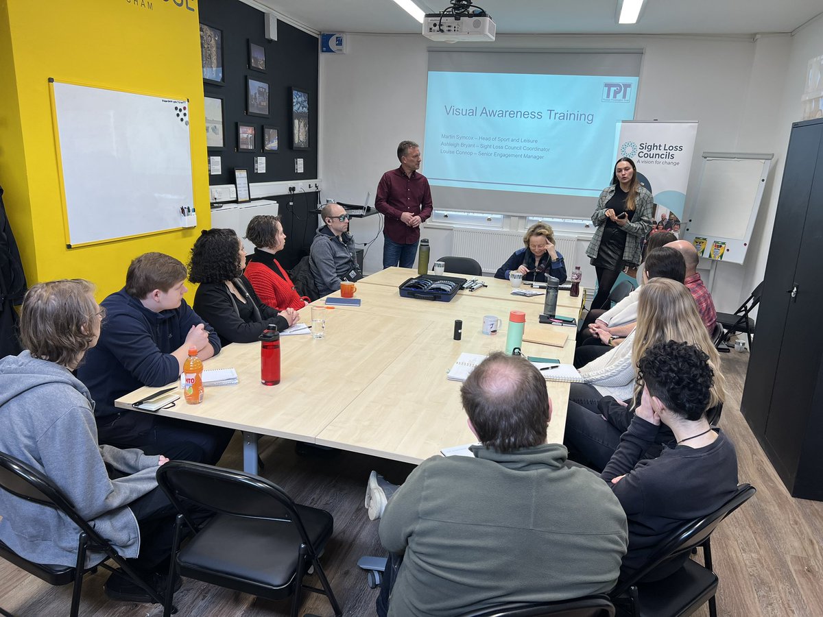 LuConnop's tweet photo. Today our @SLCouncils team were at @BhamRoundhouse delivering a VI awareness session, working with the team to make local @nationaltrust properties more accessible for blind and partially sighted visitors. #Inclusion #Accessibility https://t.co/YktjnY5ha6