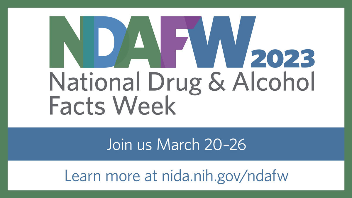 It's National Drug and Alcohol Facts Week – an annual health observance week that educates teens on the #science of #drug and #alcohol use. We’ll be sharing facts about drugs, alcohol, and #addiction all week long. #NDAFW nida.nih.gov/research-topic…