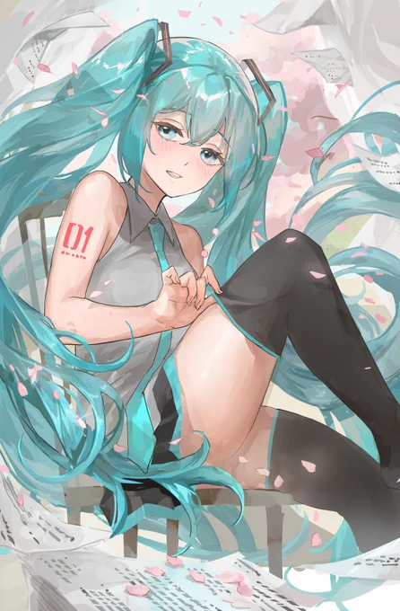 「…ちょっと照れるね」A little shamed… Aren't you?#初音ミク 
