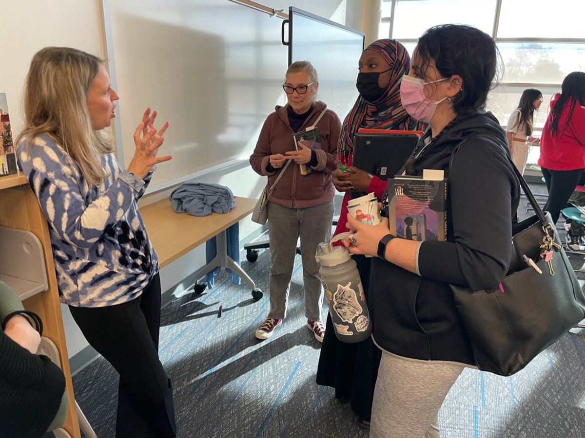 OSMS_Library's tweet photo. Thank you so much Katherine Marsh for visiting our 7th graders at Odessa Shannon MS. We were excited to learn about you and hear about your new book, The Lost Year. Thank you to An Open Book Foundation for bringing us this engaging and interactive event. @MarshKatherine @AOBFound https://t.co/9v2vo2WReN
