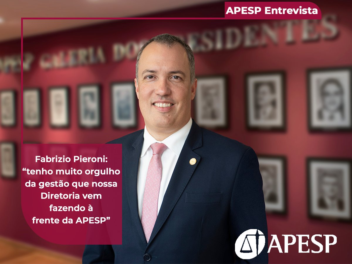 Fabrizio Pieroni: “tenho muito orgulho da gestão que nossa Diretoria vem fazendo à frente da APESP. Confira a íntegra da entrevista 

apesp.org.br/2023/03/fabriz…