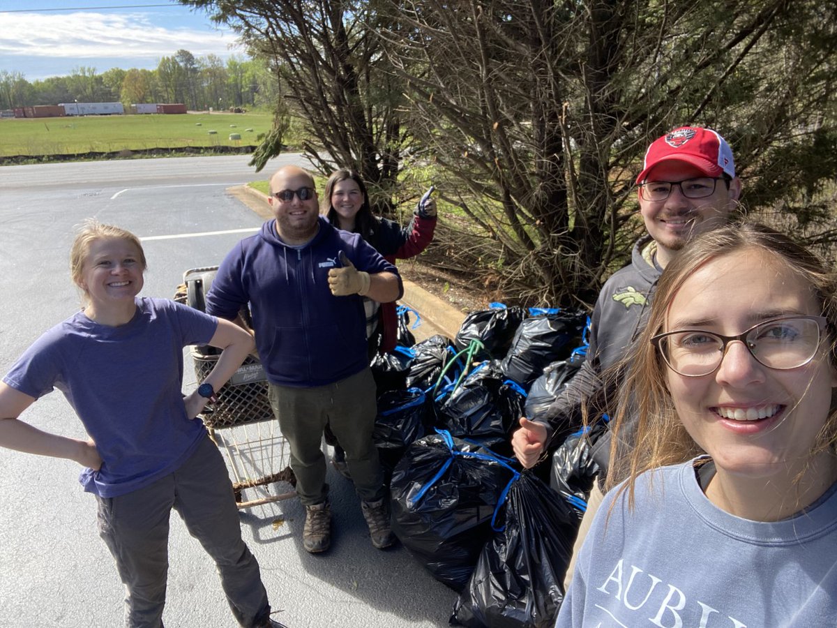 brantef's tweet photo. The @AU Graduate Water Resources Club had a successful stream clean up this weekend. Thanks for keeping our AL streams & rivers healthy! #litter #streamcleanup #waterquality @AuburnWater @SavWoohoooo @CurlJessie https://t.co/ZjwUHJA3Aw