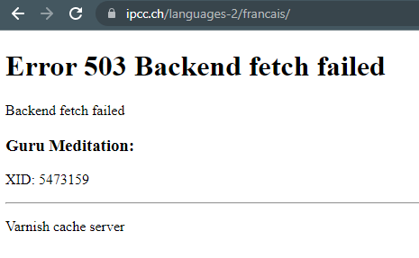 Le serveur du site du #GIEC est tombé ! Pour surcharge ? Ce serait presque une bonne nouvelle !