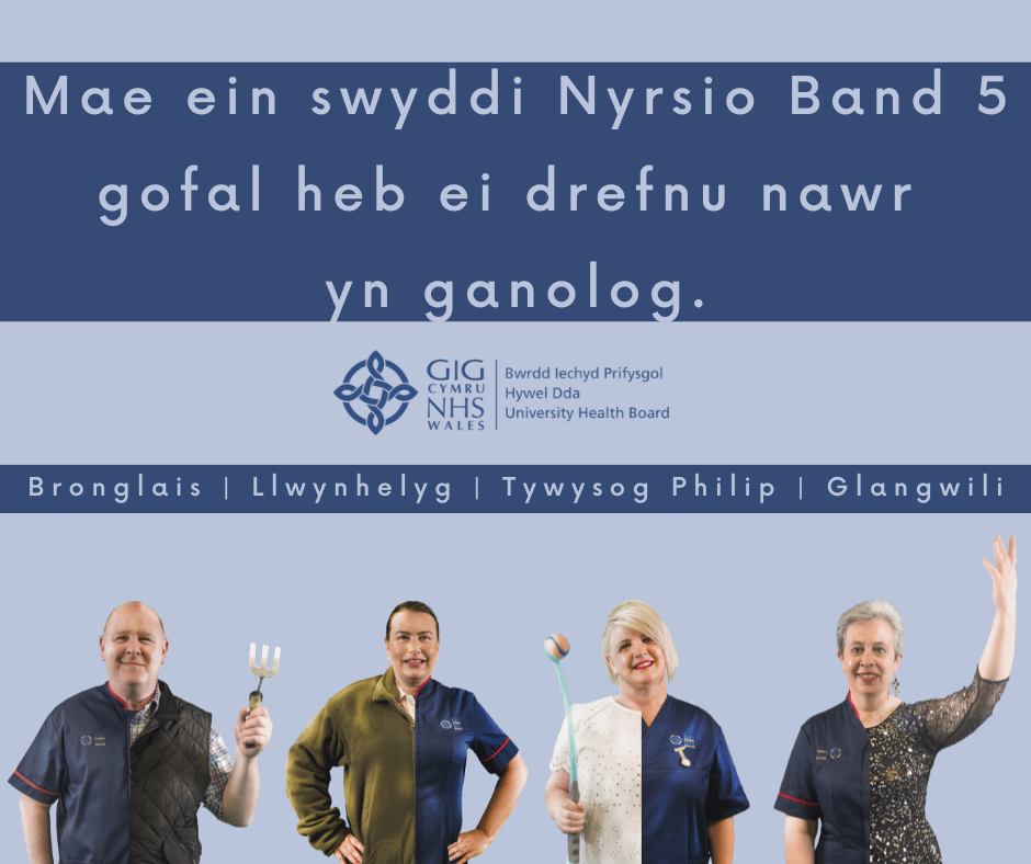 **Swyddi Nyrsio Band 5 ** 

Mae ein swyddi gwag nyrsio gofal heb ei drefnu band 5 bellach yn ganolog. 

Os ydych chi'n nyrs gofrestredig Band 5 sy'n arbenigo mewn Gofal Heb ei Drefnu, ac yn edrych i weithio yn <a href="/BIHywelDda/">BIP Hywel Dda</a> 

Gallwch wneud cais drwy ddilyn y dolenni isod…
