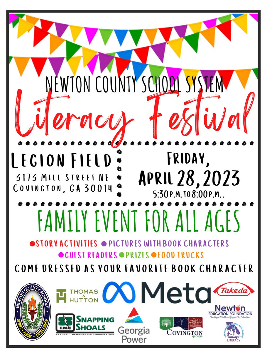 Mark your calendars and be sure to attend our Literacy Festival! You won't want to miss it! #NCSSBeTheBest