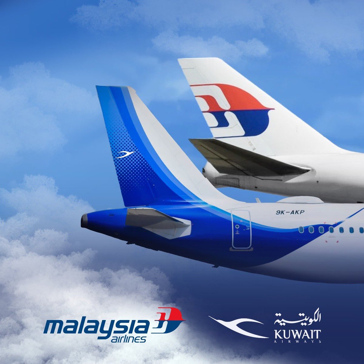 Kuwait Airways partnership with Malaysia Airlines enables us to jointly  offer operations to serve our passengers expanded connectivity to Asia  Pacific, Australia and Newzeland from Kuwait via Kuala Lumpur to major  cities, image size:1200x1200