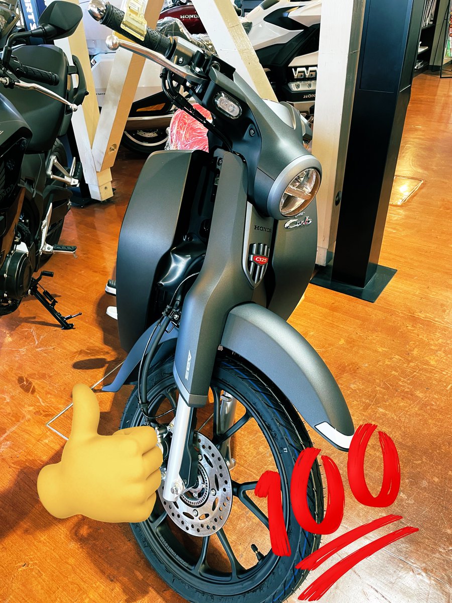 C125の新色あったけどめちゃくちゃ良い色だなぁ、高級感に溢れてた
マットな塗装がいい感じ