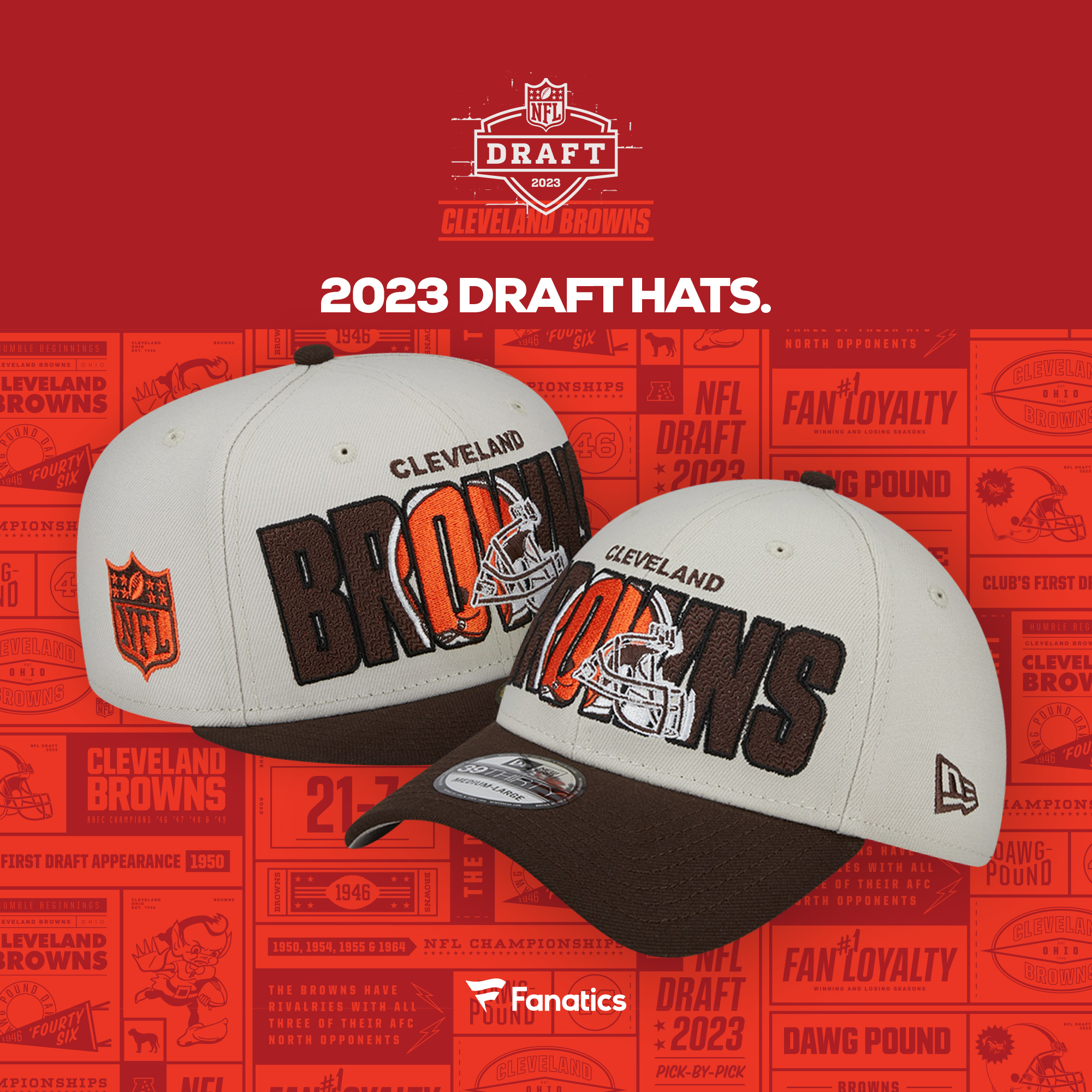 Fanatics on Twitter "The Cleveland Browns 2023 NFL Draft Hats are officially on the clock! Shop