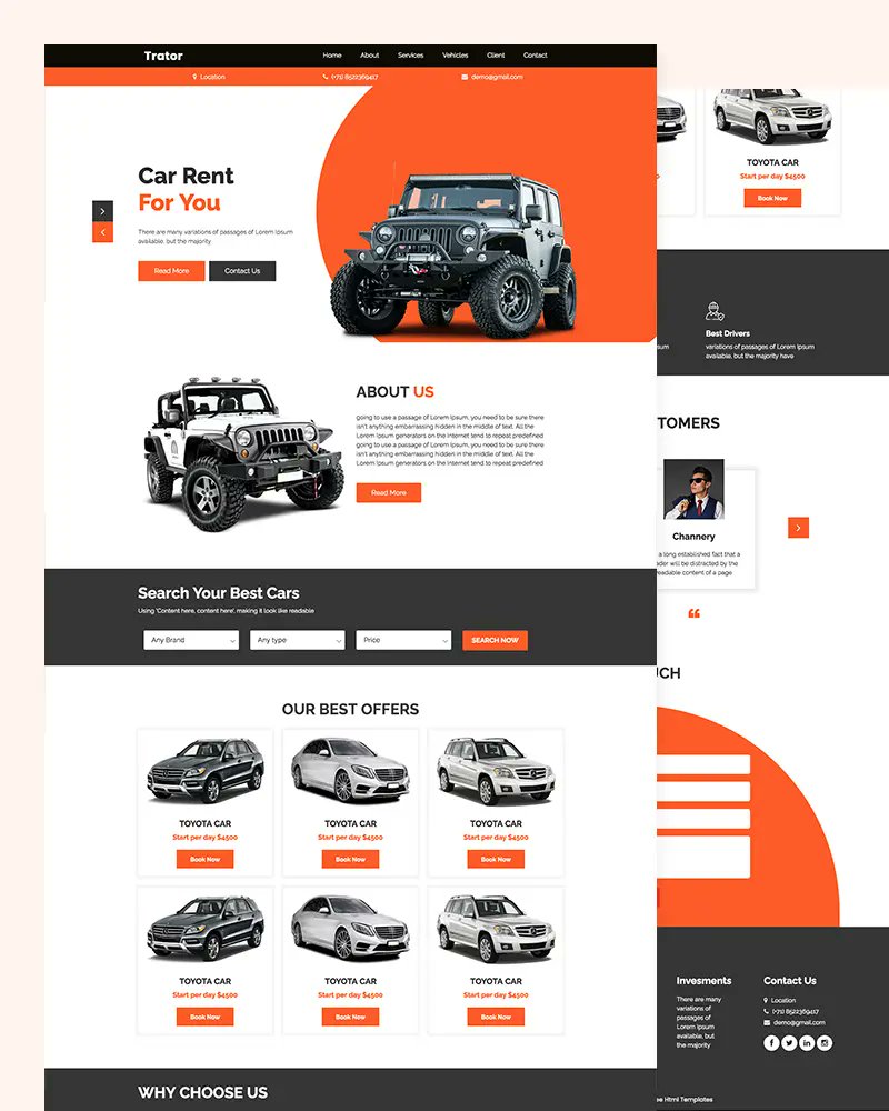 htmldotdesign's tweet image. Trator – Car Rent Website template - #car #carrent #carrental #rental #webtemplate #webdesign #ui #website #websitedesign #html #websitetemplate #webdesigner #template #webdevelopment #html5
html.design/download/car-r…