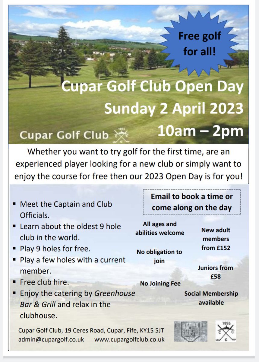 Cupar Golf Club tweet media