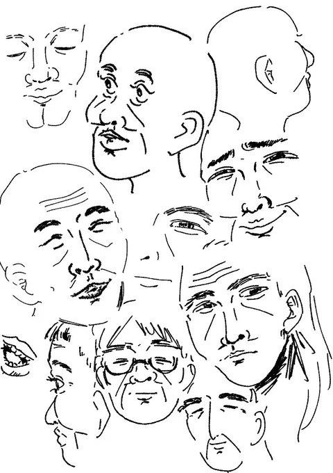 おじさんドローイング 