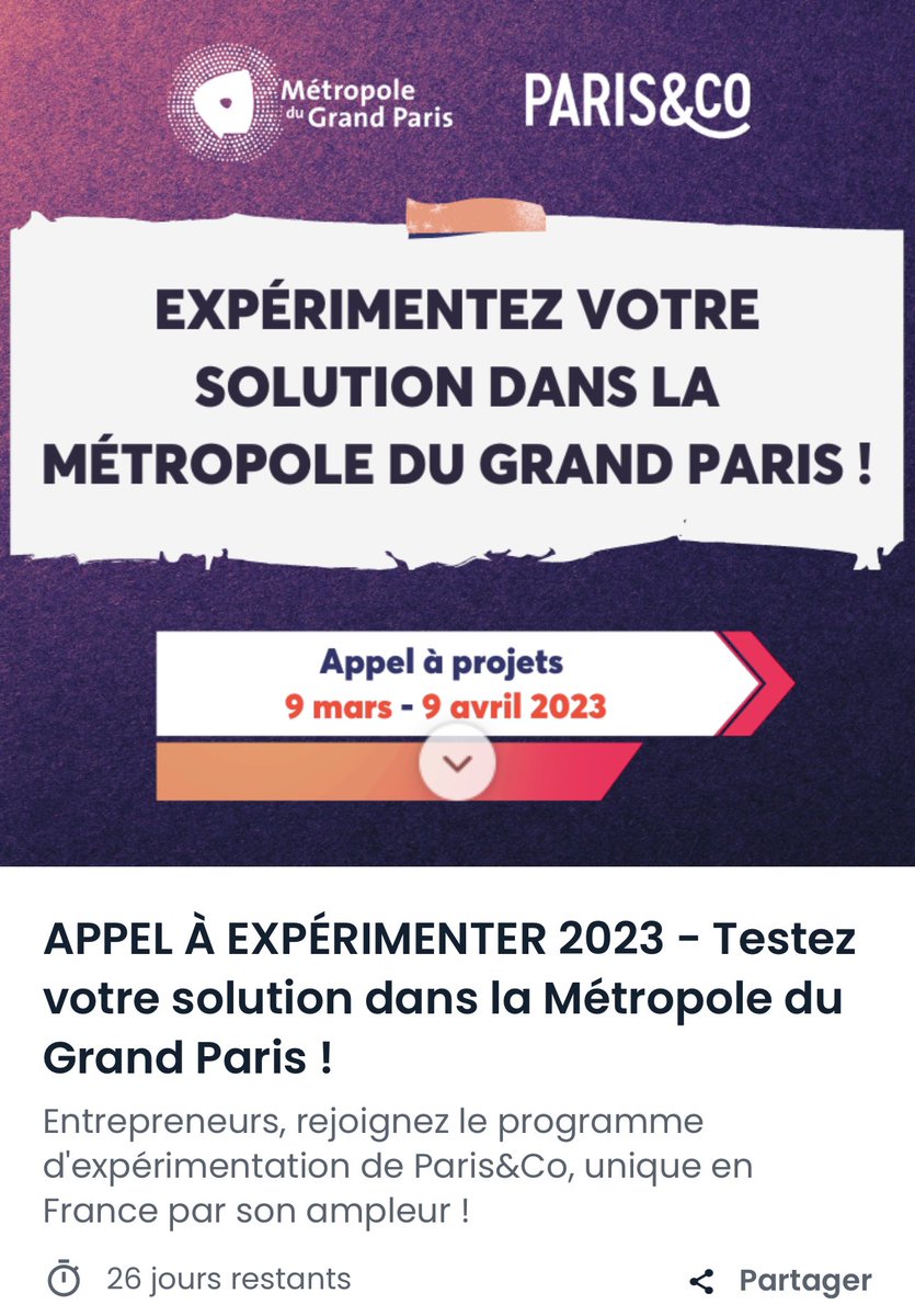geoffroyboulard's tweet photo. @Scx_Flo @laurent_sceaux @GrandParisMGP @Ville_de_Sceaux @patrick_ollier @PATTEE_P @fguerman @KonstantinParis @Sceaux_Annie @c_palpant @Paris_and_Co @ChooseIDF @linstitutPR @BanqueDesTerr @JournalGdParis Bravo Sceaux ! #QMI2023
Entrepreneurs, rejoignez le programme d'expérimentation de Paris&Co, unique en France par son ampleur ! https://t.co/FvGz7SJEFA https://t.co/J2S6VN2zdY