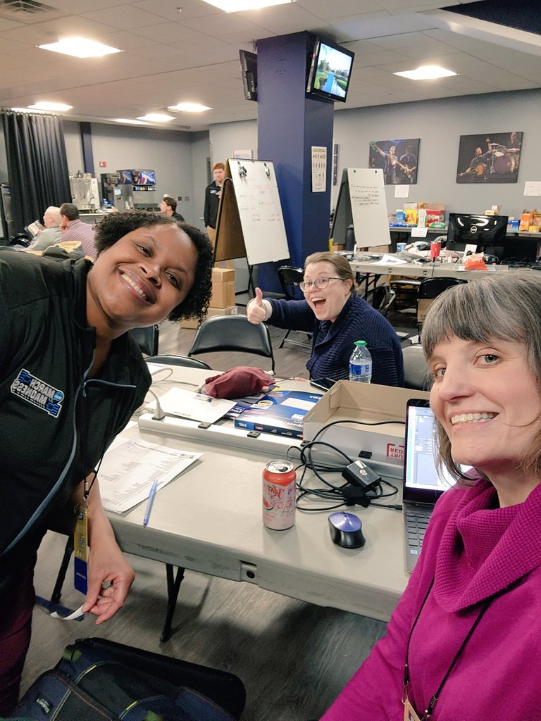 AlissaC's tweet image. The Columbus media coordination team made it through the weekend undefeated. Thanks for getting the band back together @OSUADAthComm. #MarchMadness