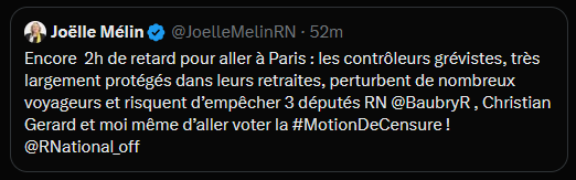 @JoelleMelinRN @BaubryR @RNational_off Assumez bande d'idiots 

#MotionDeCensureTransPartisane 
#ReformeDesRetraites 
#RHaine
#nosdeputesontdutalent