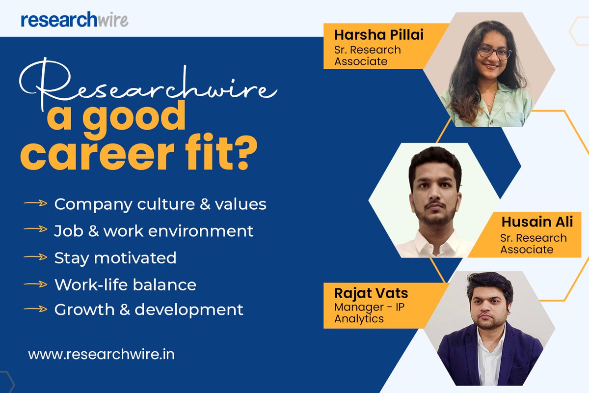 Next in our #EmployeeSpotlight Series, we got in touch with 3 of our employees. 

Their work and attitude exuded infectious passion, drive & innovation.

They shared their views on how Researchwire turned out to be a good #careerfit for them

linkedin.com/feed/update/ur…

#workculture