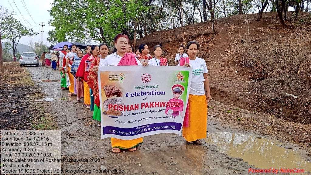bem_hidang's tweet photo. Celebration of  #PoshanPakhwada2023 starts 
focusing on Millets for nutritional- Wellbeing by Anganwadi Workers &amp; Helpers of Sector 19 ICDS Project Imphal East-I Manipur #InternationalYearOfMillets @MinistryWCD @POSHAN_Official https://t.co/yAILVFIJnp