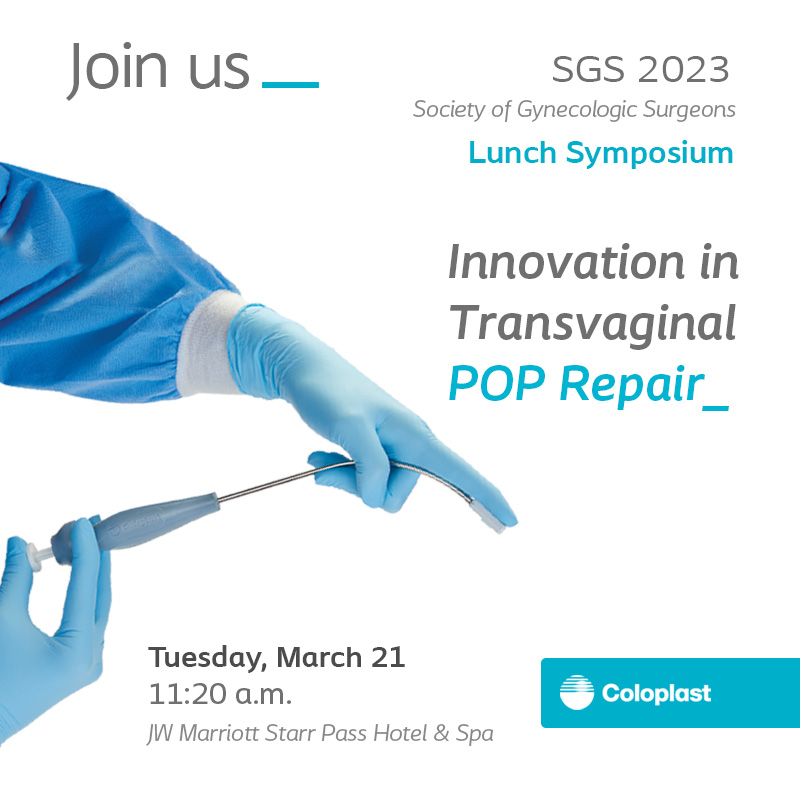 Coloplast Interventional Urology (@coloplast_md) on Twitter photo <a href="/GynSurgery/">Society of Gynecologic Surgeons</a> promotes excellence in gynecologic surgery through knowledge, improvement of skills and research. Join the #Coloplast #WomensHealth team for a lunch symposium about how #Saffron is changing the game in POP treatment.
Click here for safety info: coloplast.to/SBS <a href="/GynSurgery/">Society of Gynecologic Surgeons</a> promotes excellence in gynecologic surgery through knowledge, improvement of skills and research. Join the #Coloplast #WomensHealth team for a lunch symposium about how #Saffron is changing the game in POP treatment.
Click here for safety info: coloplast.to/SBS