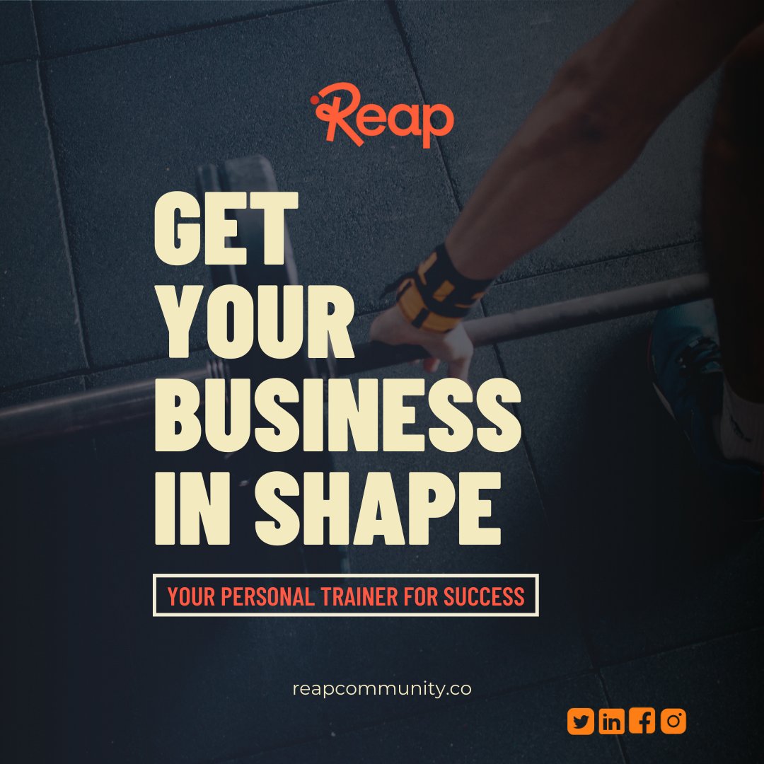 ReapCommunity's tweet photo. Get Your Business in Shape with Reap: Your Personal Trainer for Success.

To learn more, visit: https://t.co/sRA2Bl6L04
#business #startup #entrepreneur #advisor #success #reapcommunity #reap #reapadvisors https://t.co/SaHEb7Lndi