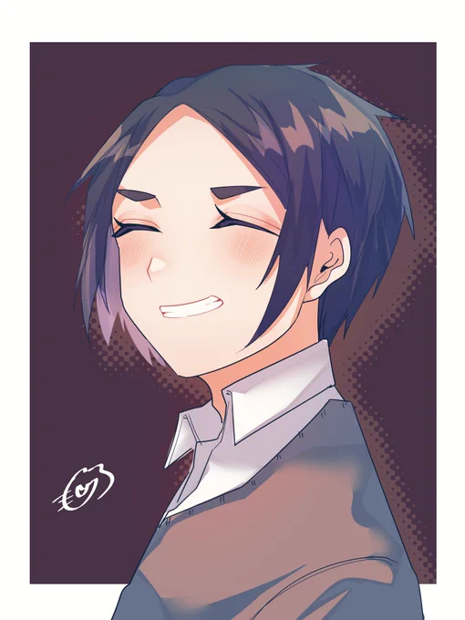 二川くんのこういう笑顔を作中で描かなかったなと思ったので#俺と僕のプリマドンナ#めがねの天ぷら 