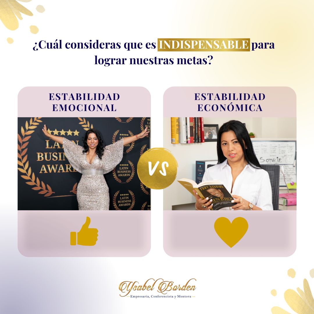 ✨ Lograr nuestras metas, es lo que siempre anhelamos y trabajamos para ello. Pero siempre necesitamos ingredientes emocionales que nos impulsan aún más. ¿Cuál consideras que sea indispensable ? ¿Uno? ¿Los dos?🤔 Y sobre todo¿Por qué?

#ysabelborden #yb #contenido #miami #florida