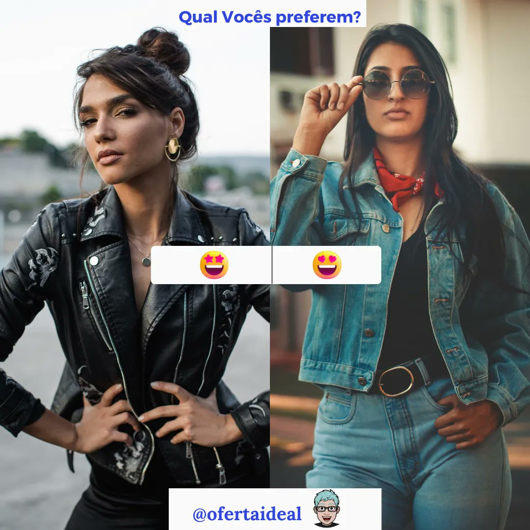 OfertaIdealSite's tweet image. 🎃 SUPER TENDÊNCIA DA MODA OUTONO 2023:
A jaqueta de couro e a jaqueta jeans são peças coringas e que podem combinar com vários looks e estilos.
Comente qual você prefere com 😍 ou 🤩

#outono #modaoutono #dupla #tendência #ofertaideal #oic