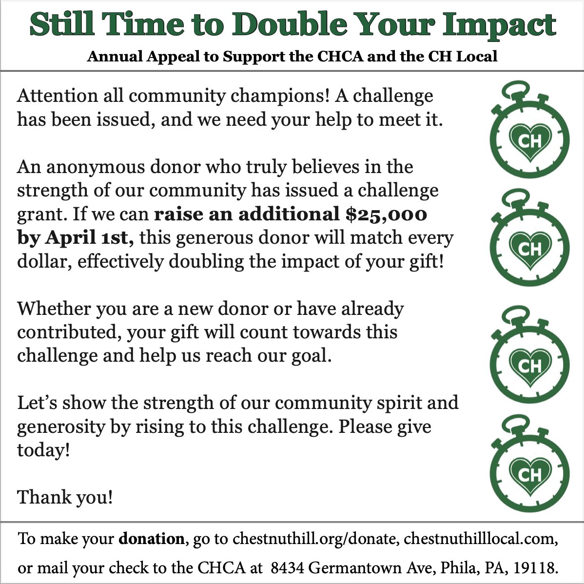 Chestnut Hill Community Association tweet media